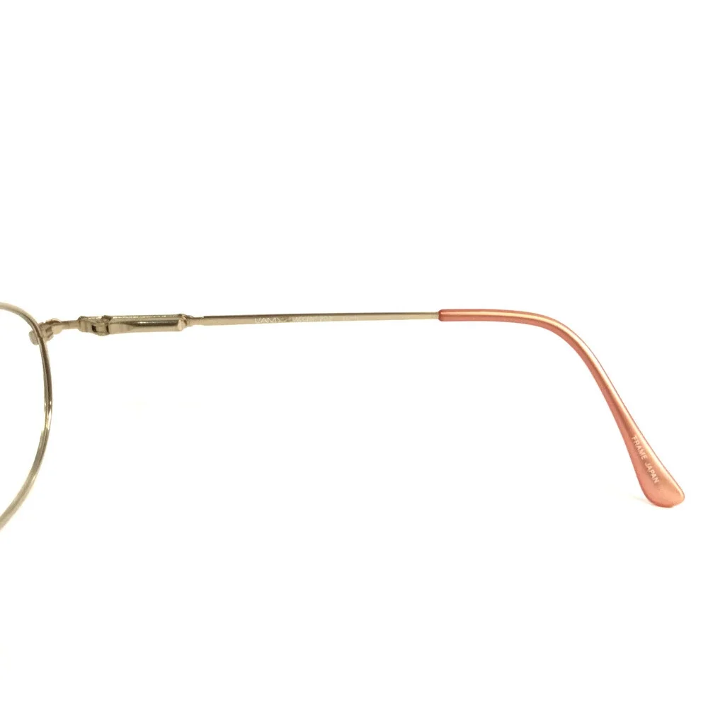 Vintage L'AMY Eyeglasses Frames L'ACCENT 203 COL X698 Gold Wire Rim 50-18-135